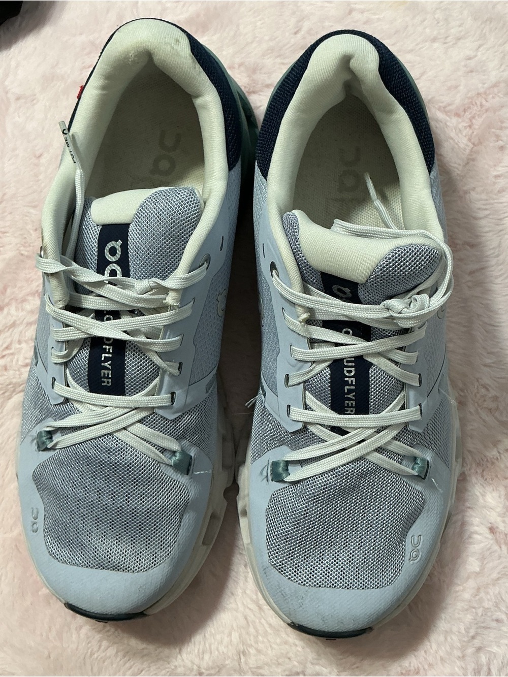 On Cloudflyer Women's Light Blue Ankle Sneakers c138